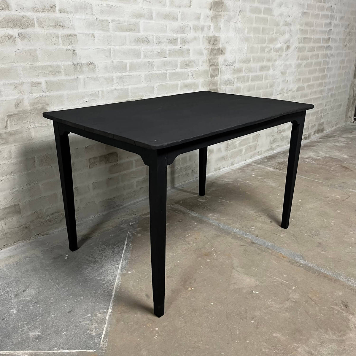 Small black dining table made of native hardwood – Shou Sugi Ban – C003