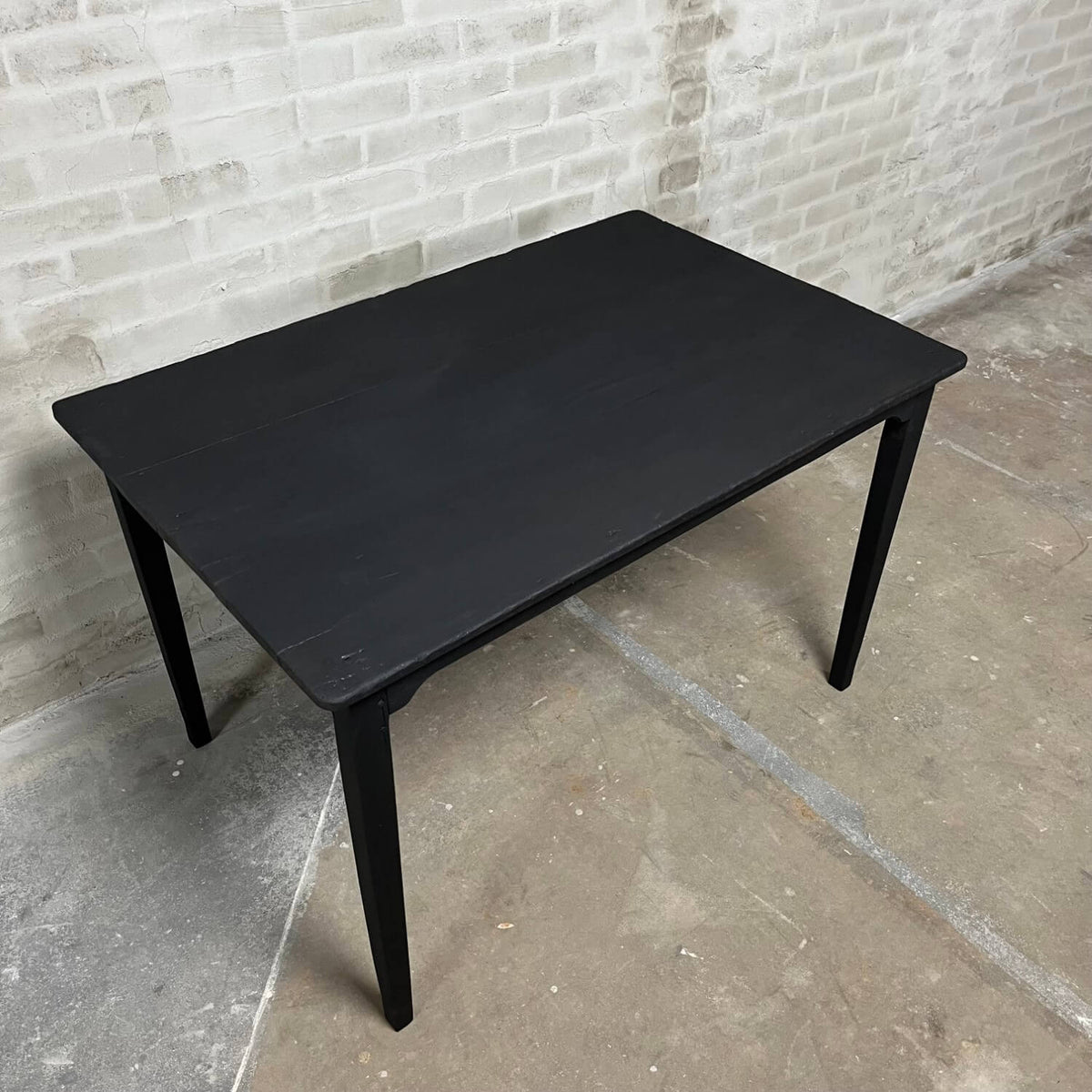 Small black dining table made of native hardwood – Shou Sugi Ban – C003
