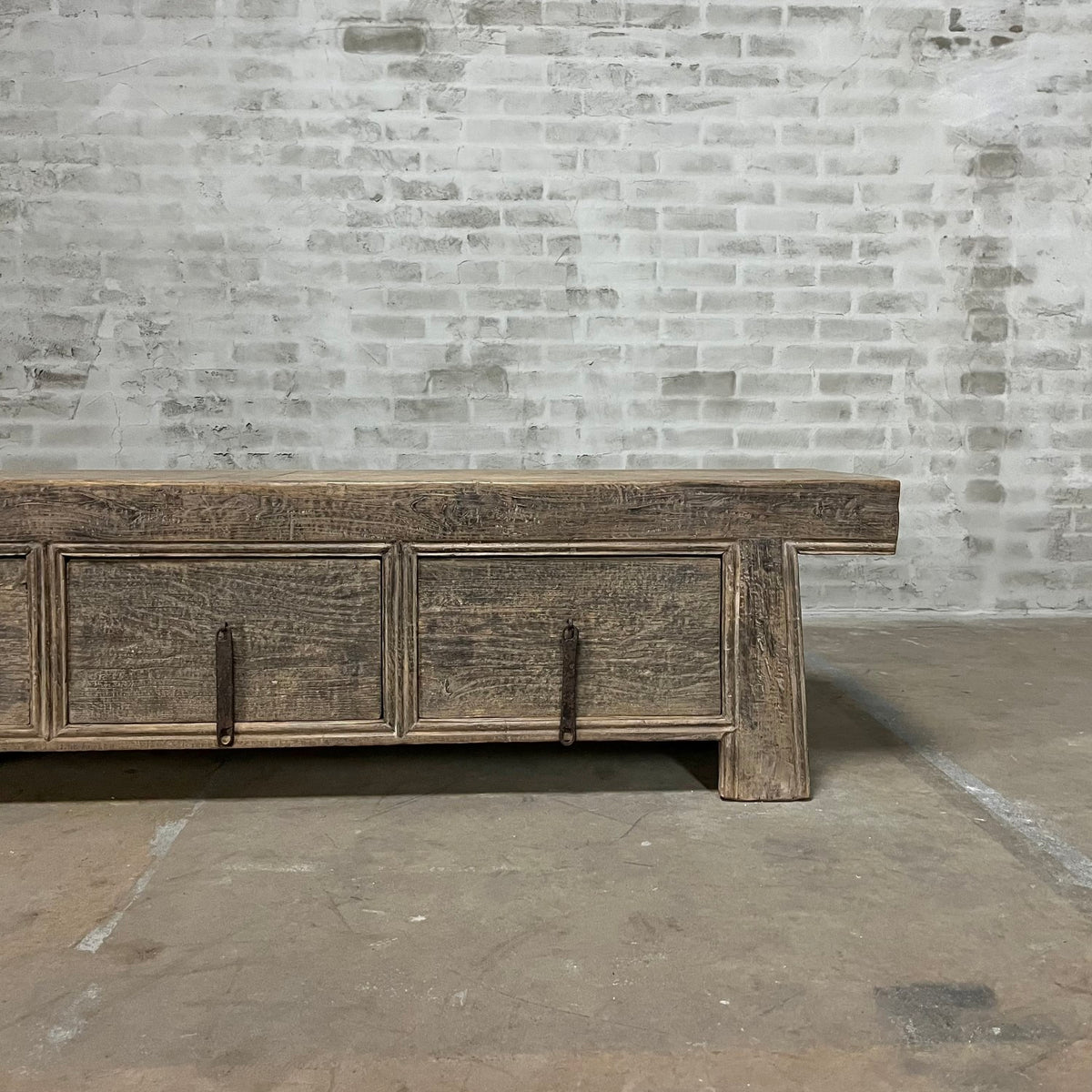 Large Chinese sideboard and TV cabinet of old elm wood – D034