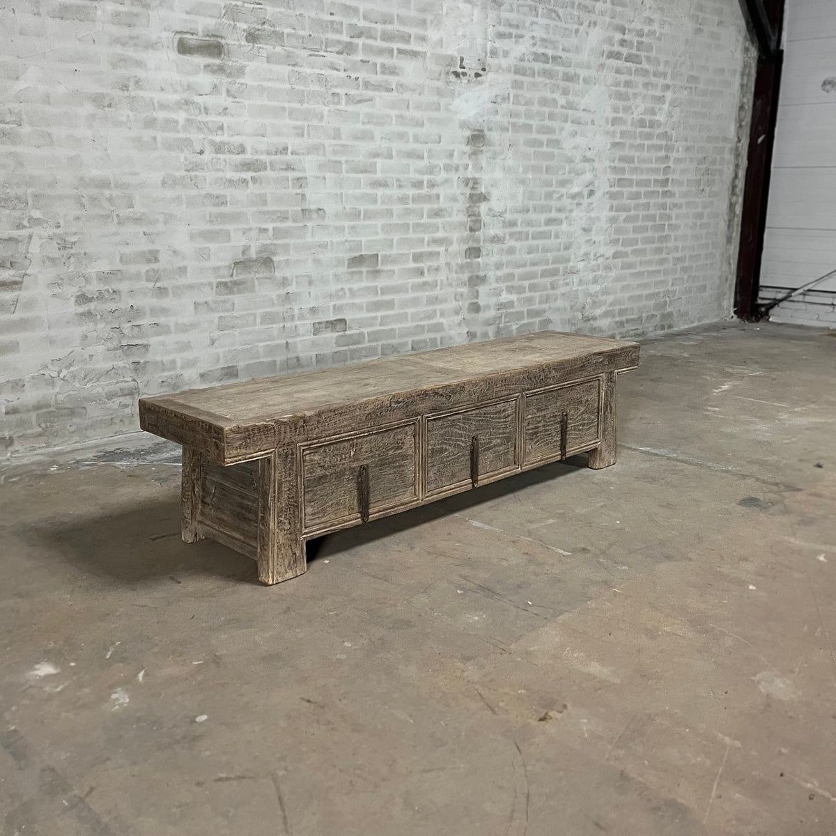 Large Chinese sideboard and TV cabinet of old elm wood – D034