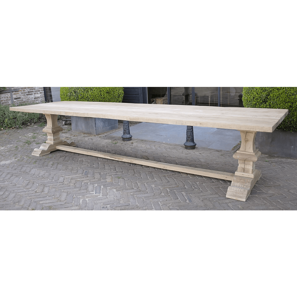 Refectory dining table – oak table top – G004