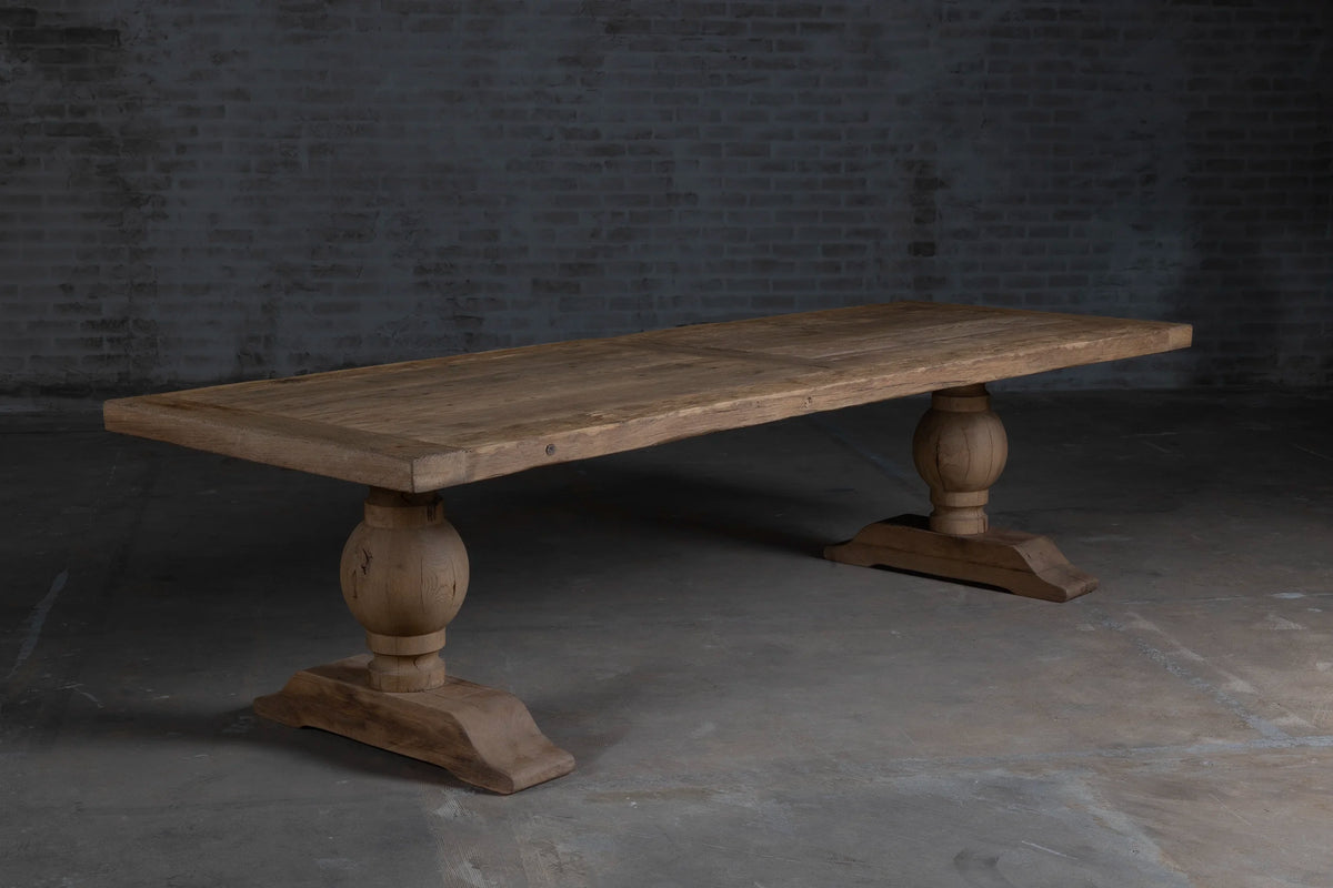 Refectory table Florence – reclaimed oak 7cm thick Z037