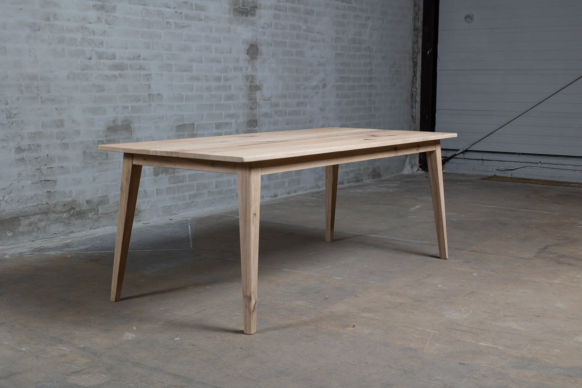 Retro oak dining table in vintage style - In stock - H004