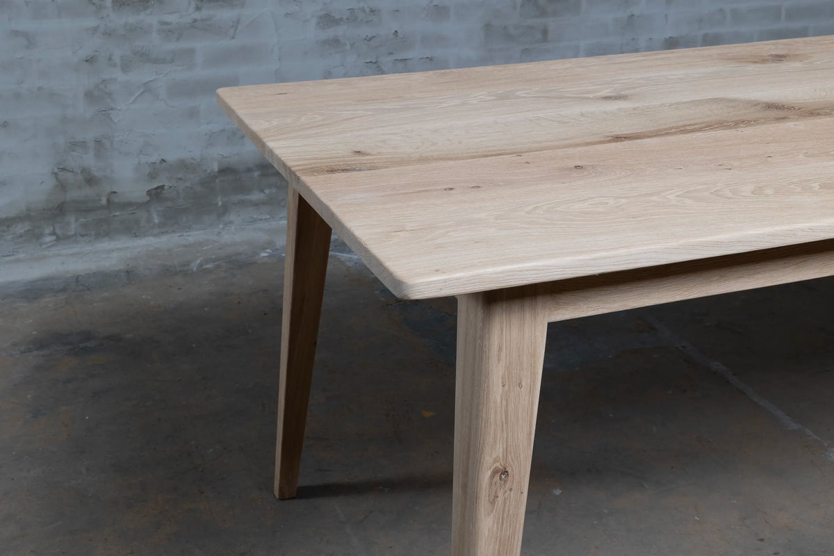 Retro oak dining table in vintage style - In stock - H004