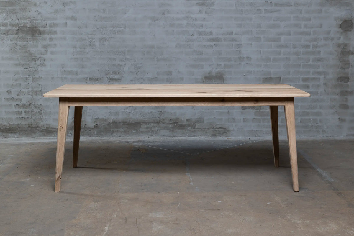 Retro oak dining table in vintage style - In stock - H004