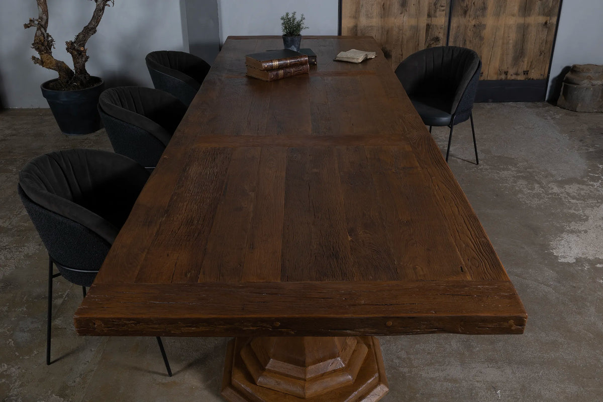 Wooden dining table Sevilla – Refectory table old oak – Z044