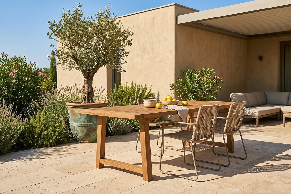 Wooden garden table – Made-to-measure – Refectory Table – T20