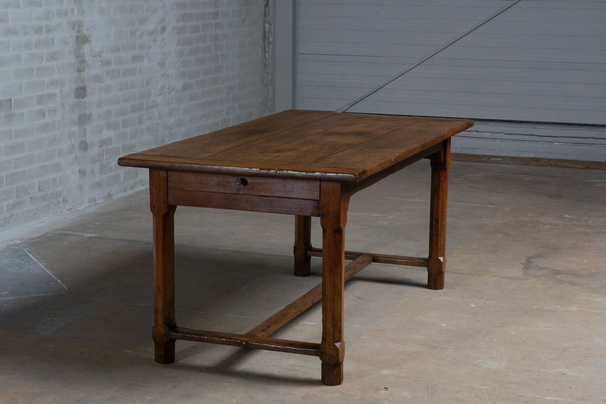 Antique French dining table with drawer – ca.1860 – C009
