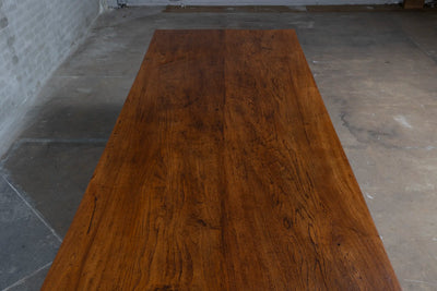 Antique dining table from native hardwood – natural colour – C001