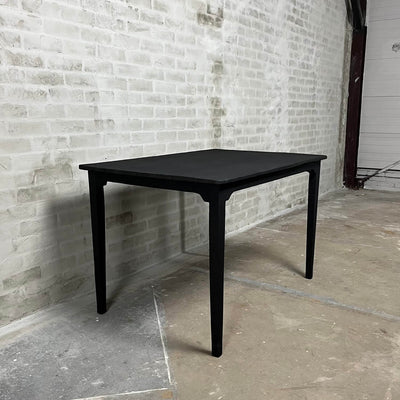 Small black dining table made of native hardwood – Shou Sugi Ban – C003
