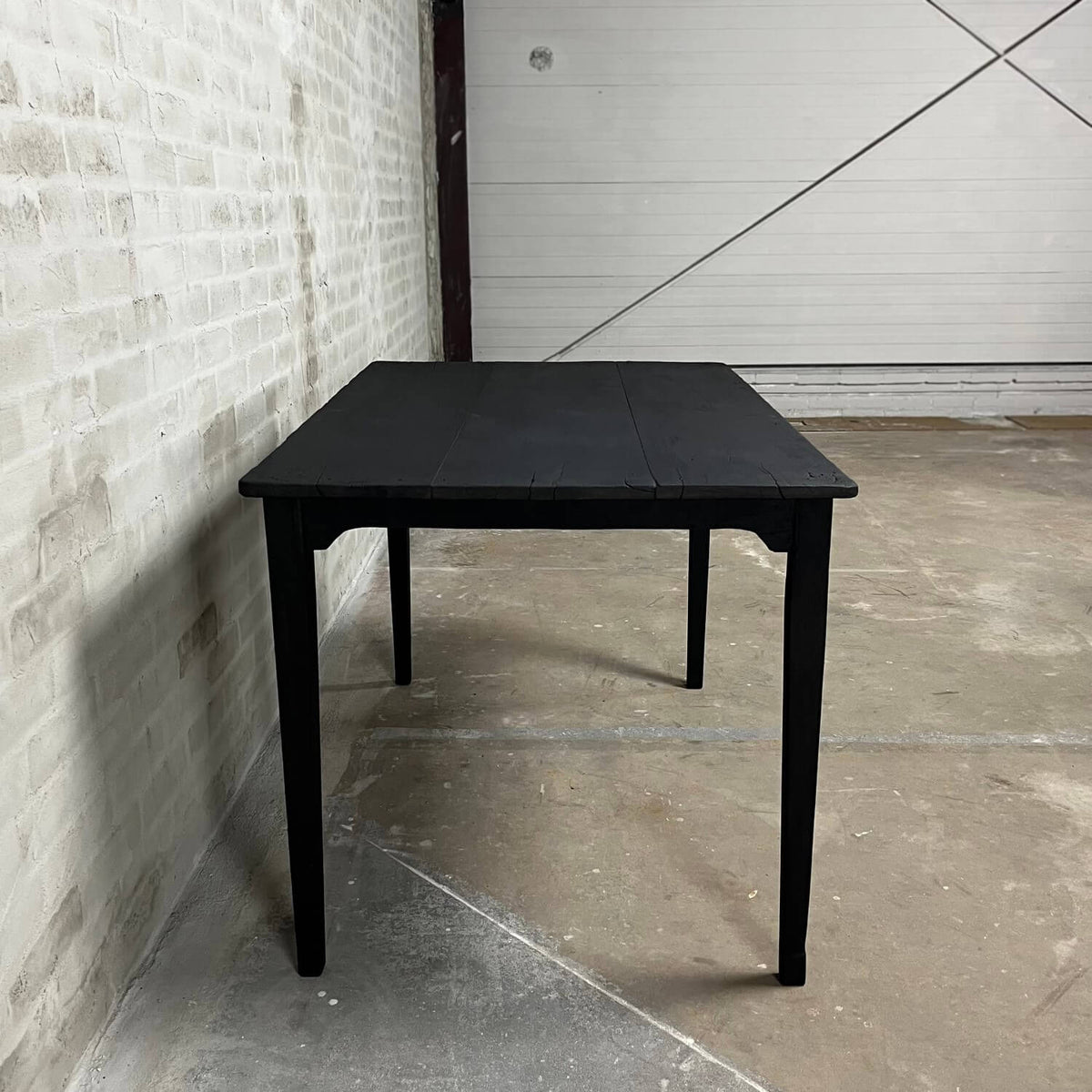 Small black dining table made of native hardwood – Shou Sugi Ban – C003