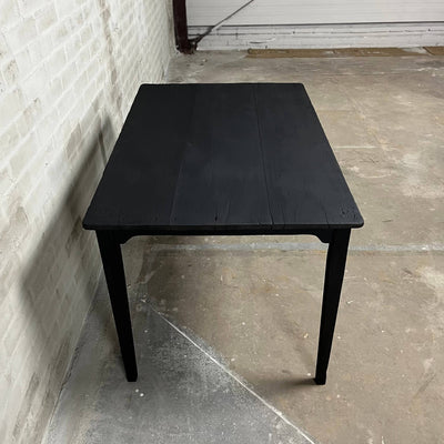 Small black dining table made of native hardwood – Shou Sugi Ban – C003