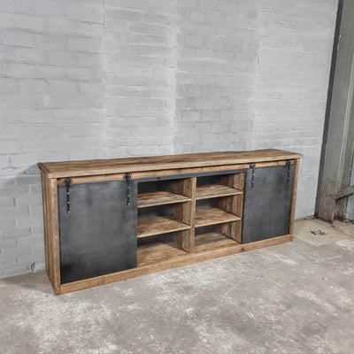 Vintage dresser with sliding doors expertly handcrafted – D008