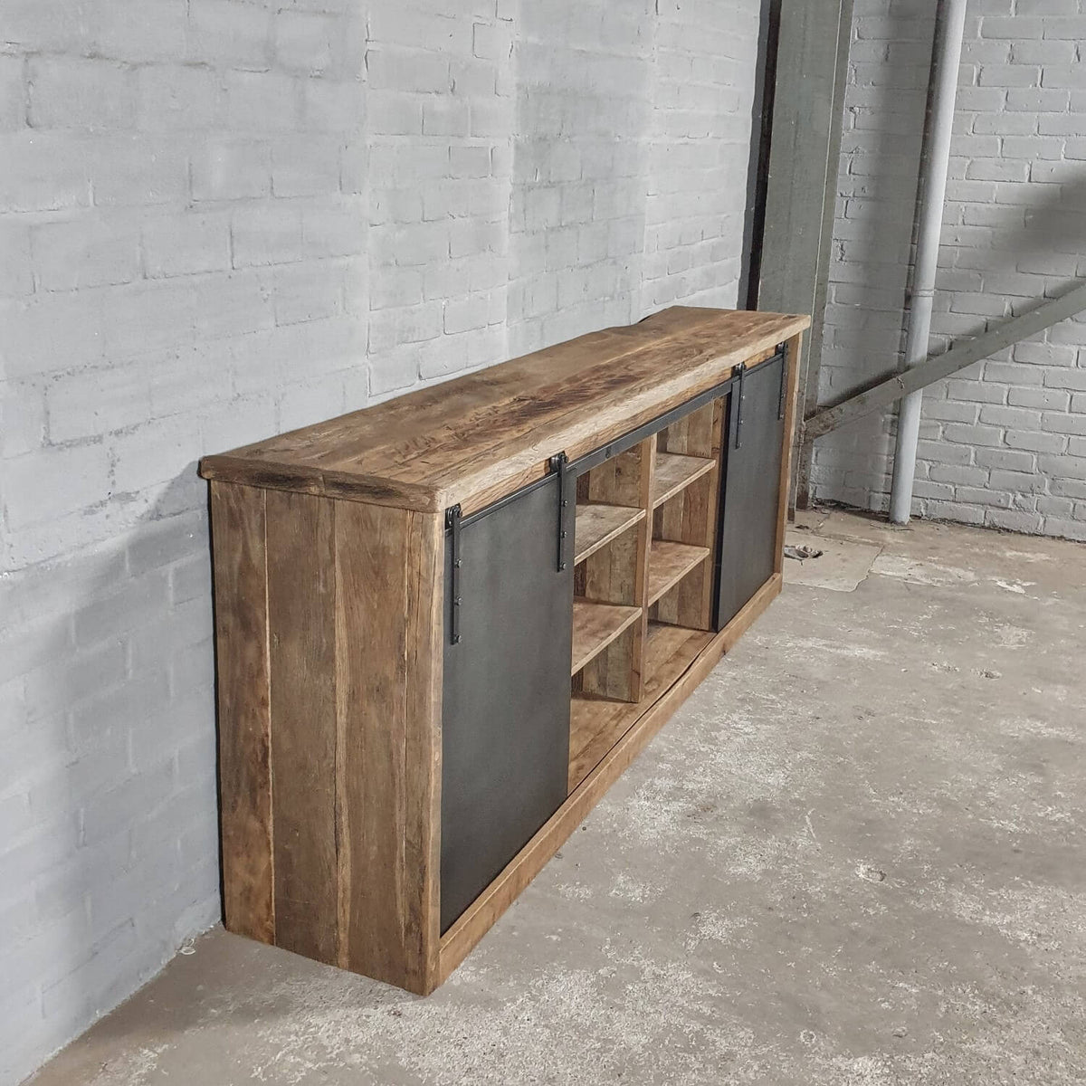 Vintage dresser with sliding doors expertly handcrafted – D008
