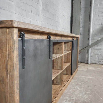 Vintage dresser with sliding doors expertly handcrafted – D008