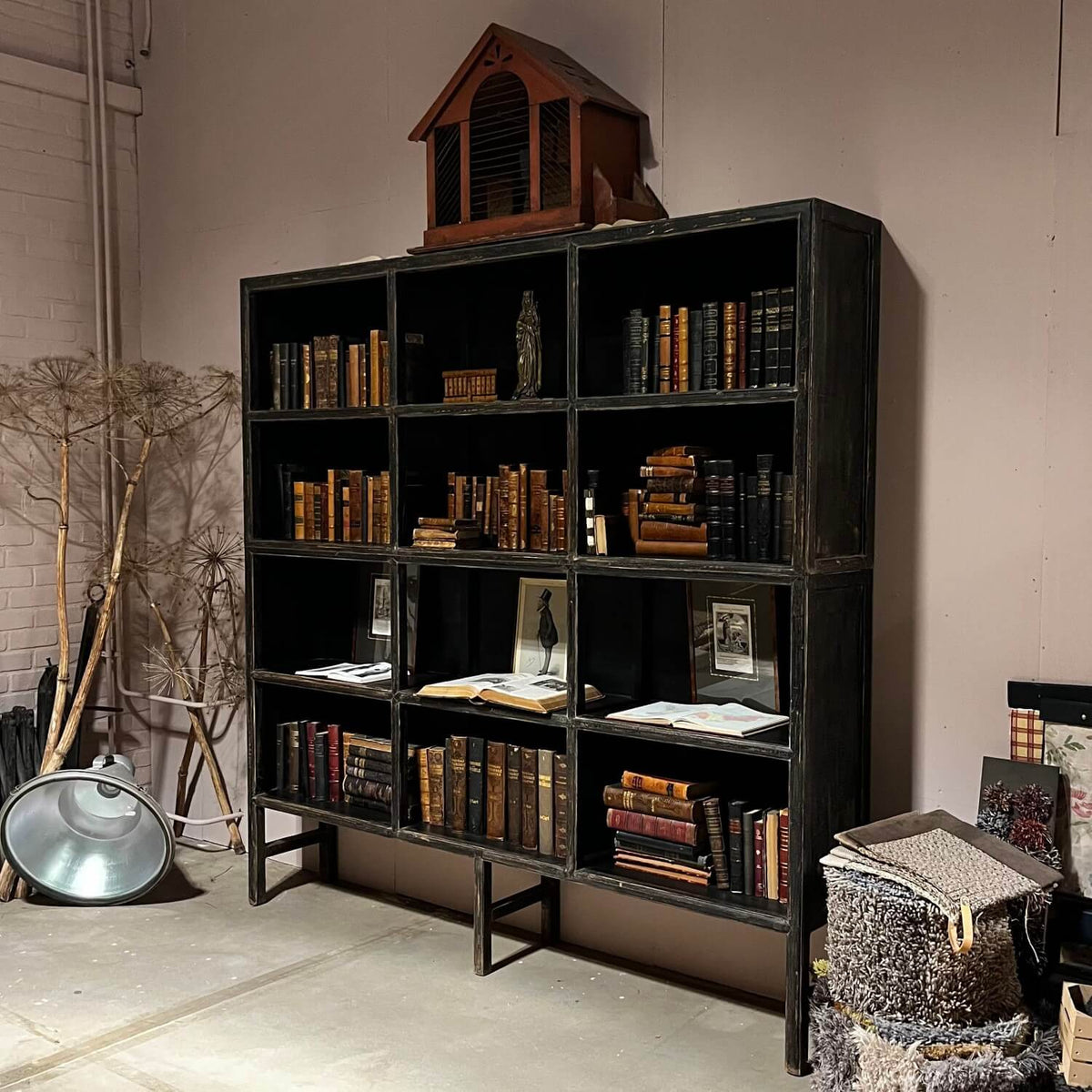 Old Chinese cabinet from black elm wood – D011