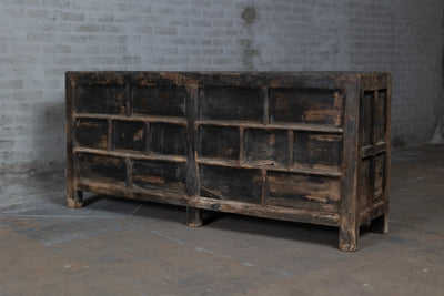Old Chinese sideboard from elmwood | 6 doors D022