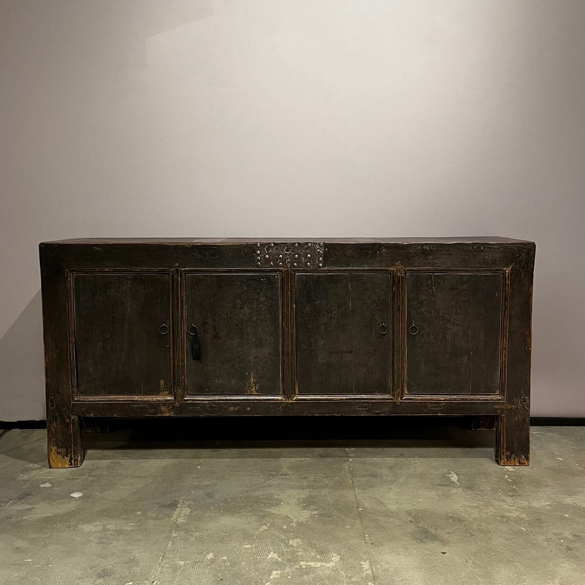 Old Chinese sideboard from elmwood | 4 doors – D023
