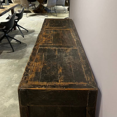 Old Chinese sideboard from elmwood | 4 doors – D023