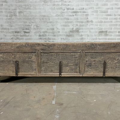 Large Chinese sideboard and TV cabinet of old elm wood – D034