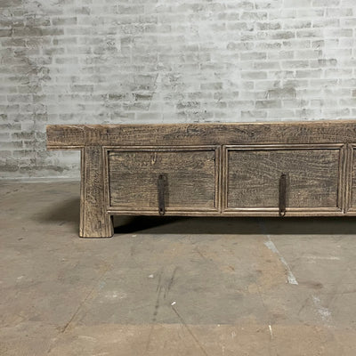 Large Chinese sideboard and TV cabinet of old elm wood – D034