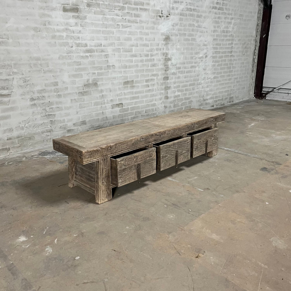 Large Chinese sideboard and TV cabinet of old elm wood – D034