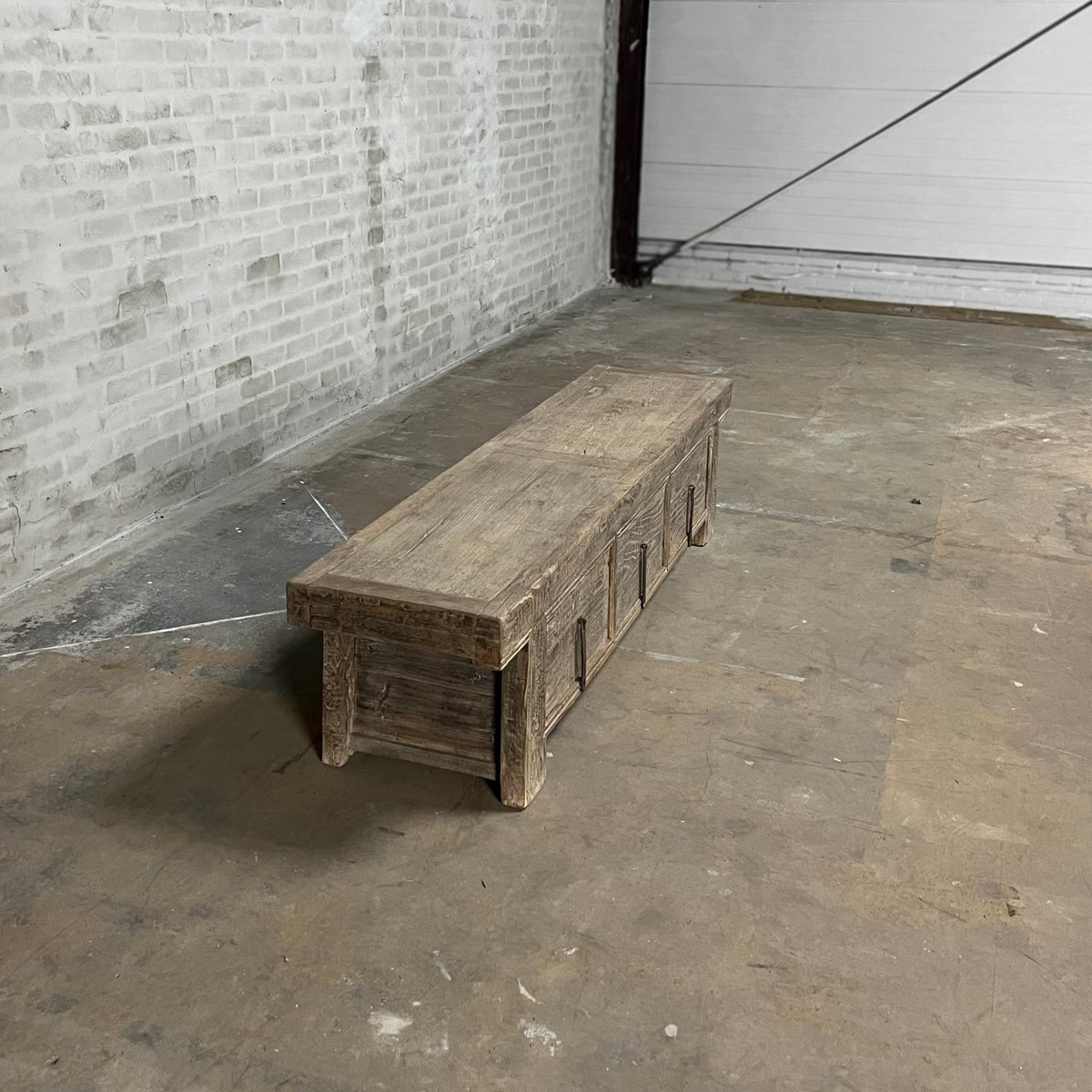 Large Chinese sideboard and TV cabinet of old elm wood – D034