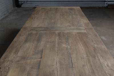 Industrial old oak dining table height adjustable – DT02