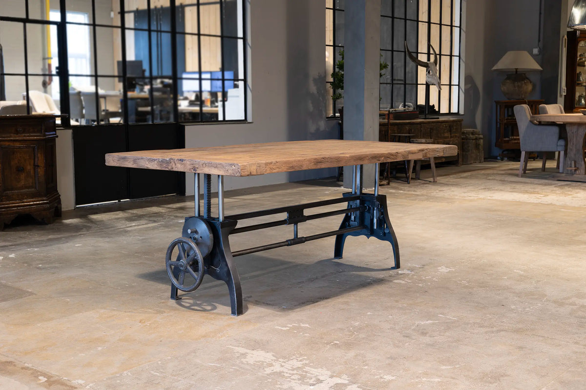 Industrial coffee table height adjustable to dining table – DT42