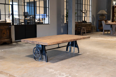 Industrial coffee table height adjustable to dining table – DT42