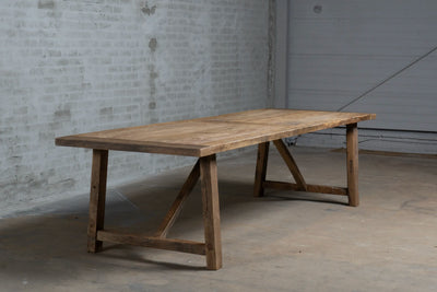 Reclaimed oak Refectory table Rothenburg 4,5cm thick – Z007