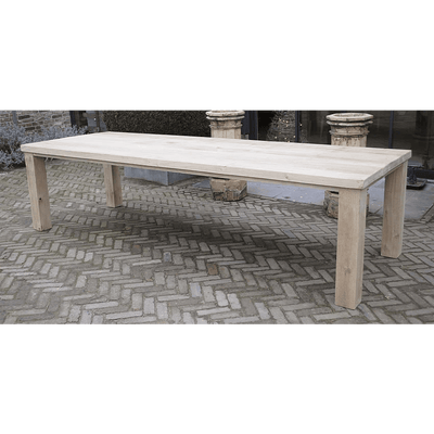 Oak dining table with square legs – G006
