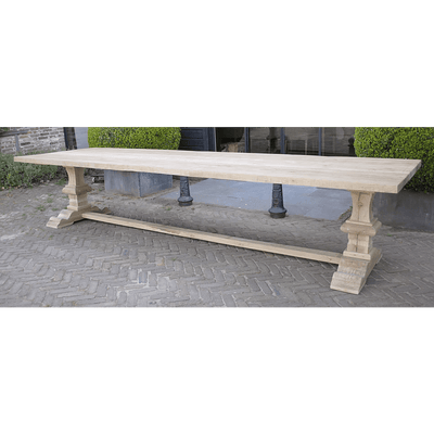 Refectory dining table – oak table top – G004