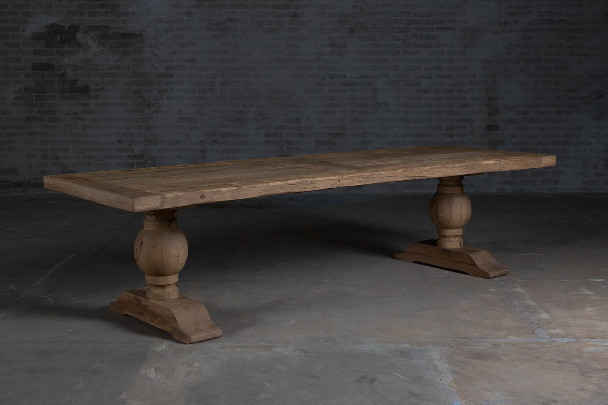 Refectory table Florence – reclaimed oak 7cm thick Z037