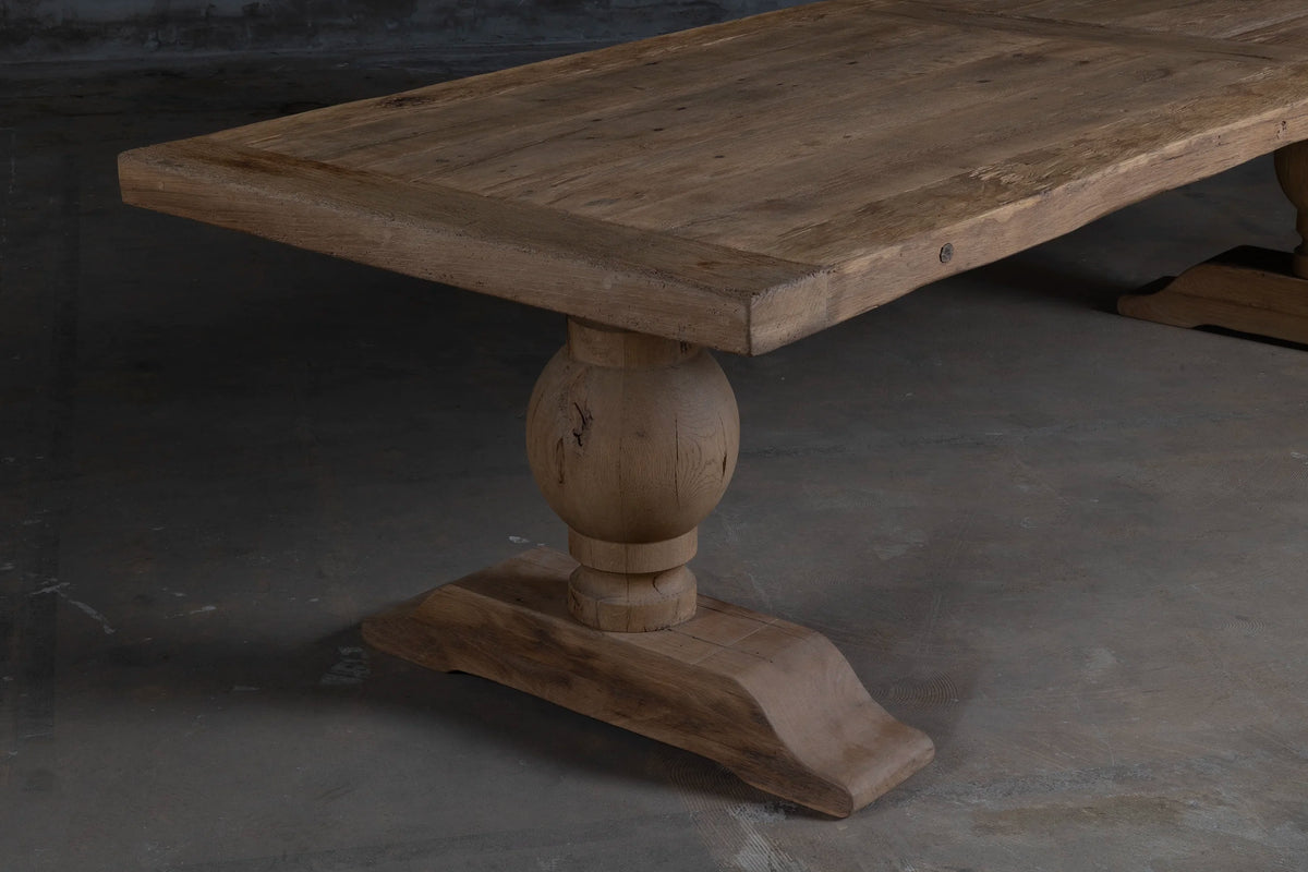 Refectory table Florence – reclaimed oak 7cm thick Z037