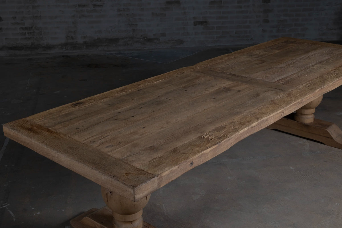 Refectory table Florence – reclaimed oak 7cm thick Z037