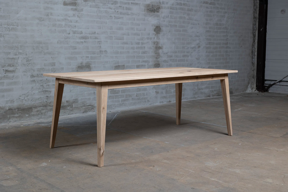 Retro oak dining table in vintage style - In stock - H004
