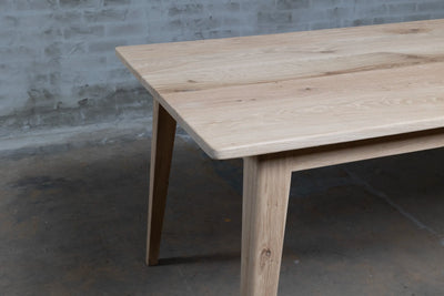 Retro oak dining table in vintage style - In stock - H004