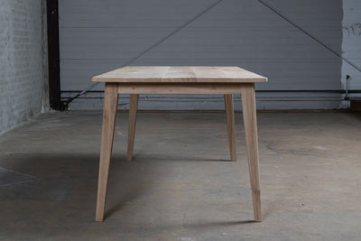Retro oak dining table in vintage style - In stock - H004