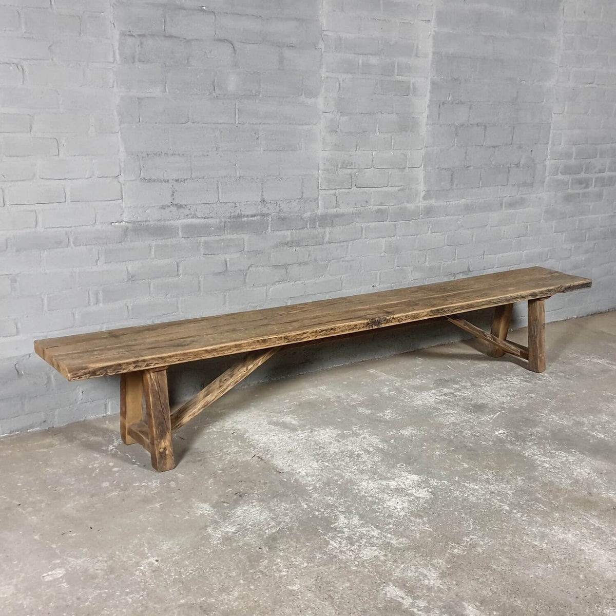 Dining bench of old oak wood in country style – Z007-B