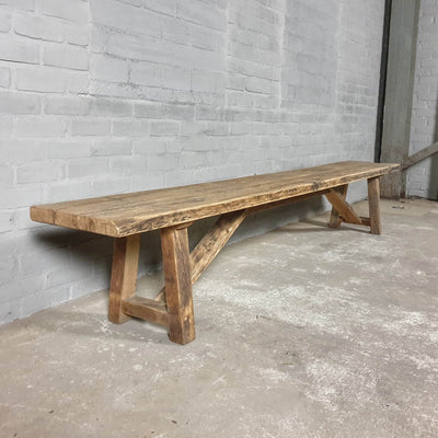Dining bench of old oak wood in country style – Z007-B