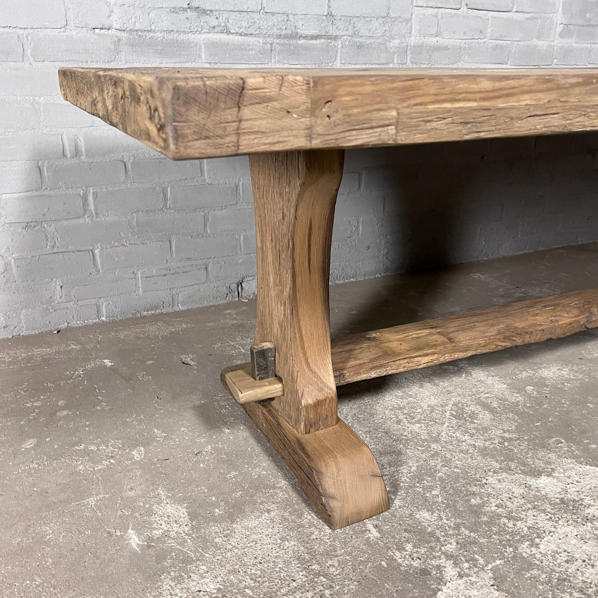 Refectory table Luzern – Reclaimed old oak – 7cm thick – Z031