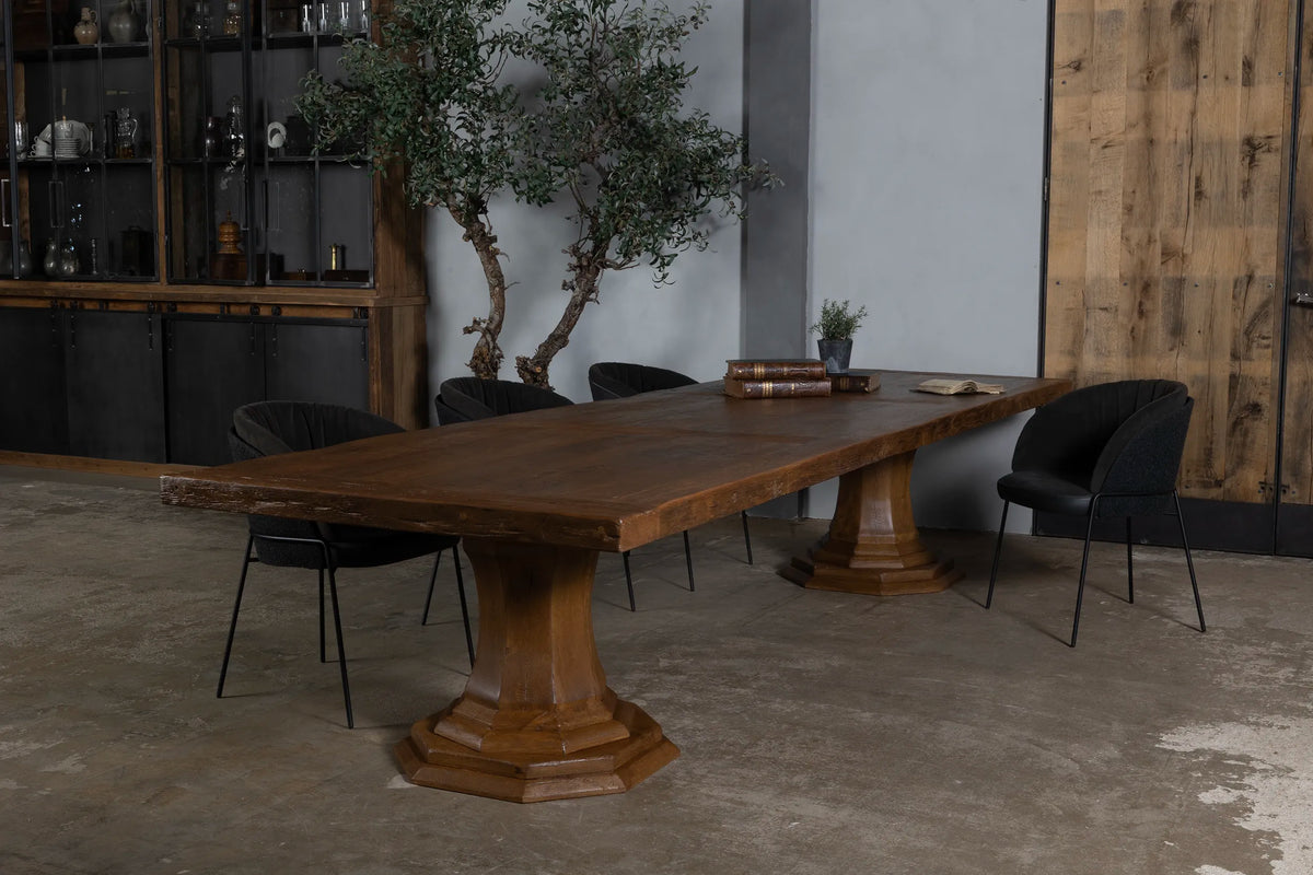 Wooden dining table Sevilla – Refectory table old oak – Z044