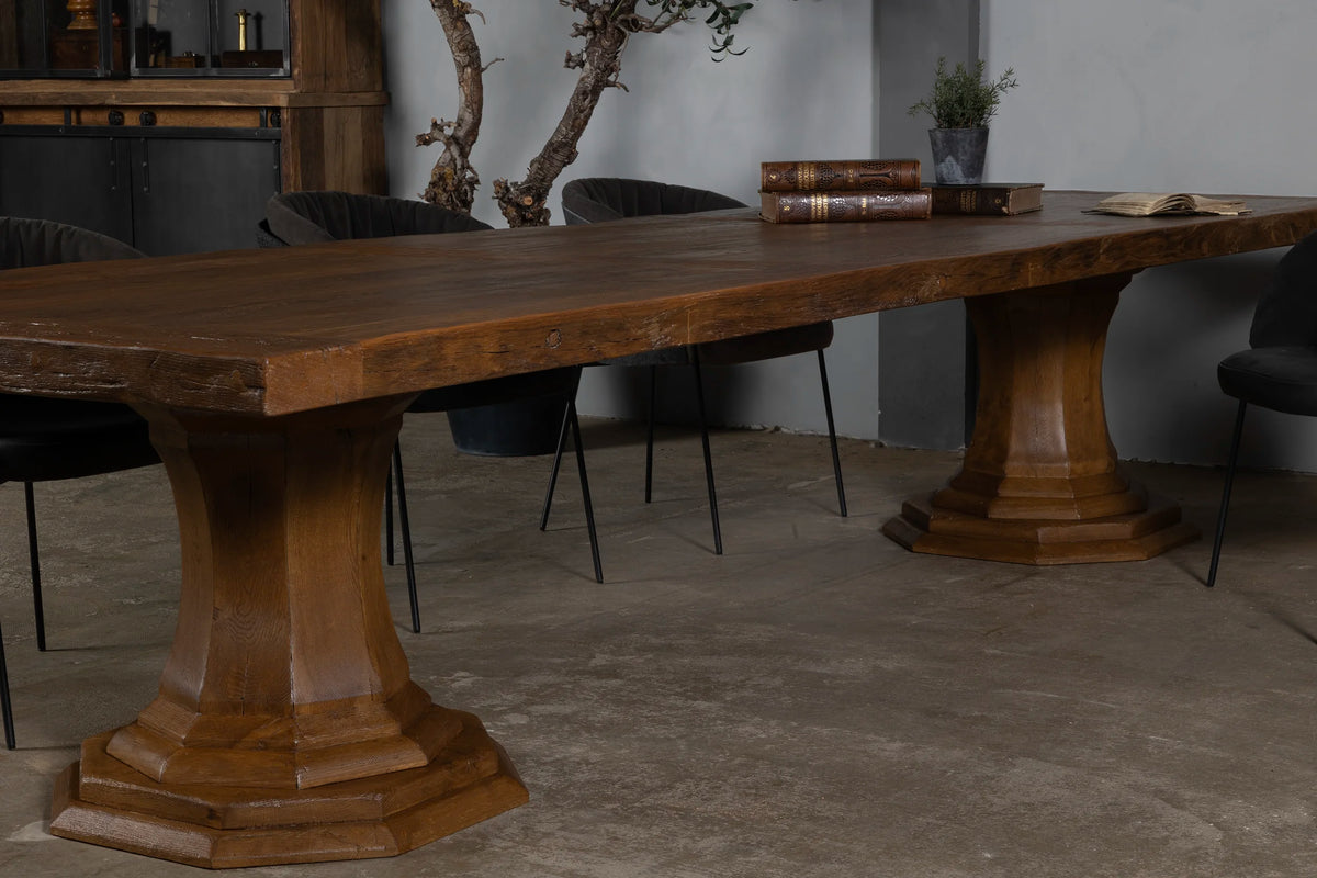 Wooden dining table Sevilla – Refectory table old oak – Z044