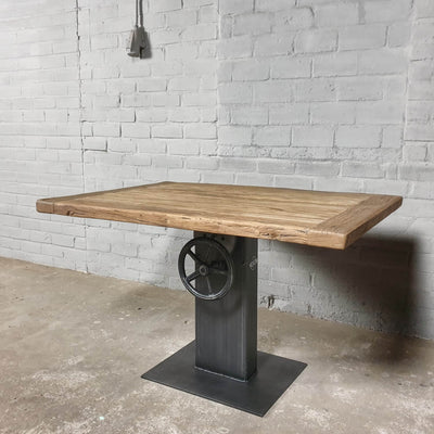 Industrial design bistro table – height adjustable base – IND774