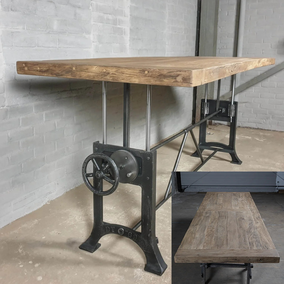 Eettafel in hoogte verstelbaar op voorraad