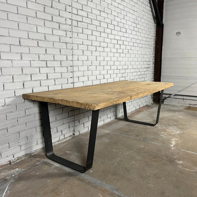 Industrial dining table from an old temple door and steel - XY