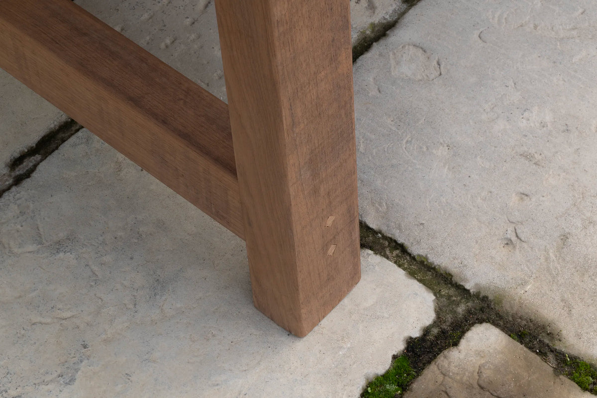 Wooden garden table – 6cm thick top – Refectory model – T22