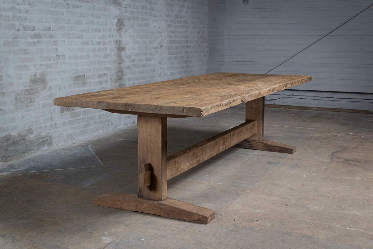 Sunburned reclaimed oak Refectory table Munster – Z008