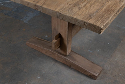 Sunburned reclaimed oak Refectory table Munster – Z008